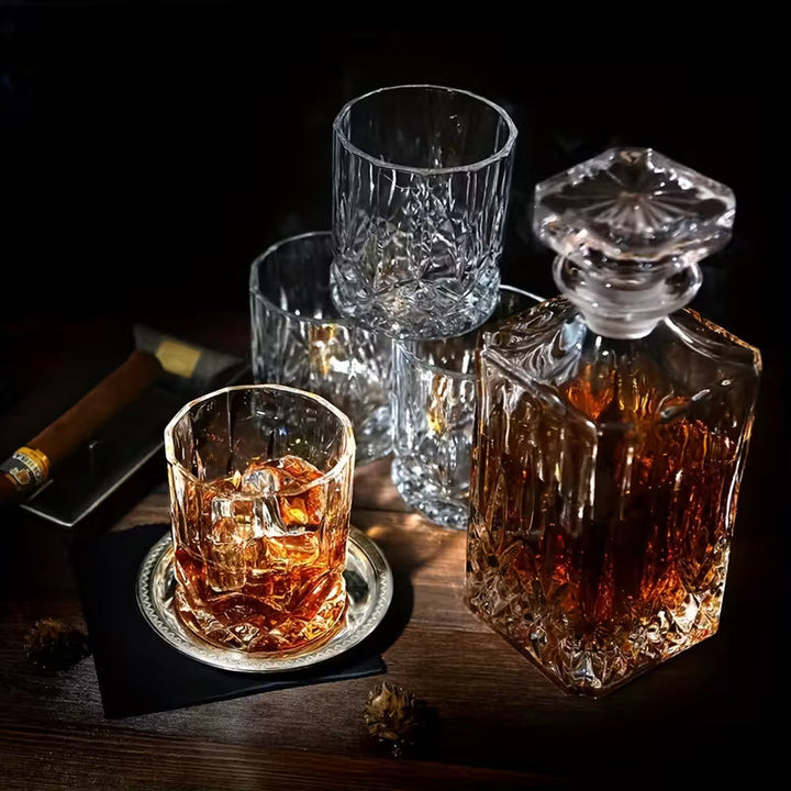 Whiskey Decanter and Glasses Set