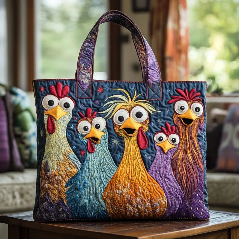 Artisan Bag - Featuring Five Vibrant Hens