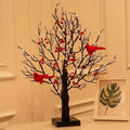 Bright Vintage Tree with Cardinals