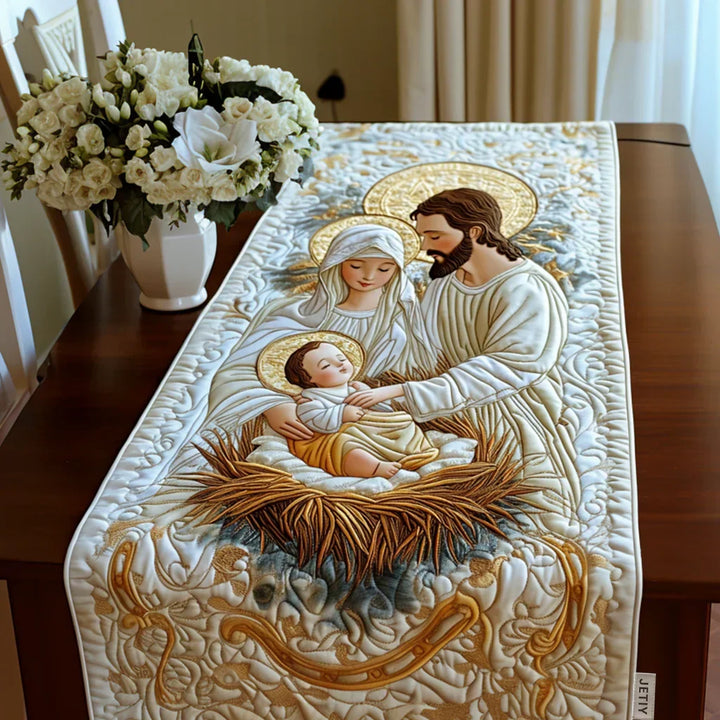 Bethlehem Light Quilted Tablecloth