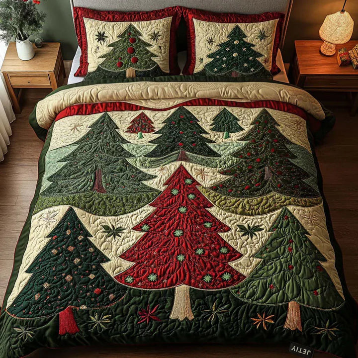 Forest of Joy 3-Piece Stitched Duvet Cover Set