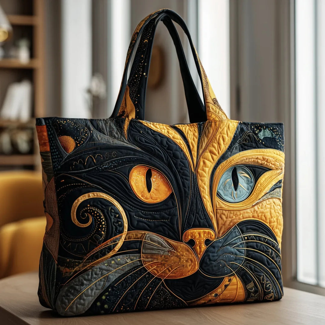 Handcrafted Tote Bag - Enchanted Feline