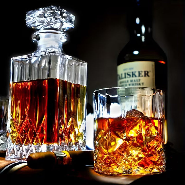 Whiskey Decanter and Glasses Set