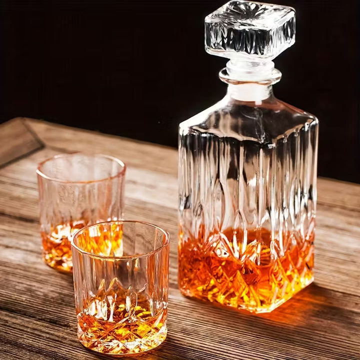 Whiskey Decanter and Glasses Set