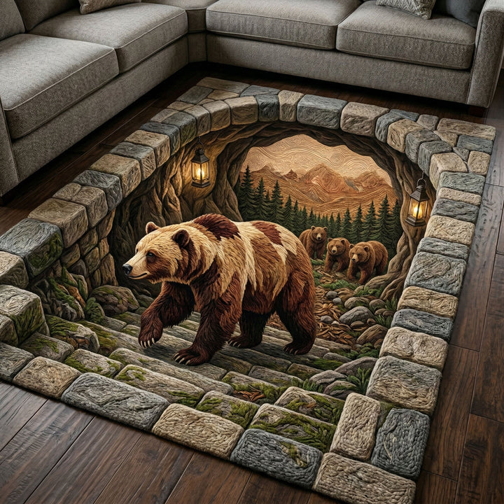 Ingrid Alpine Bear Decorative Area Rug