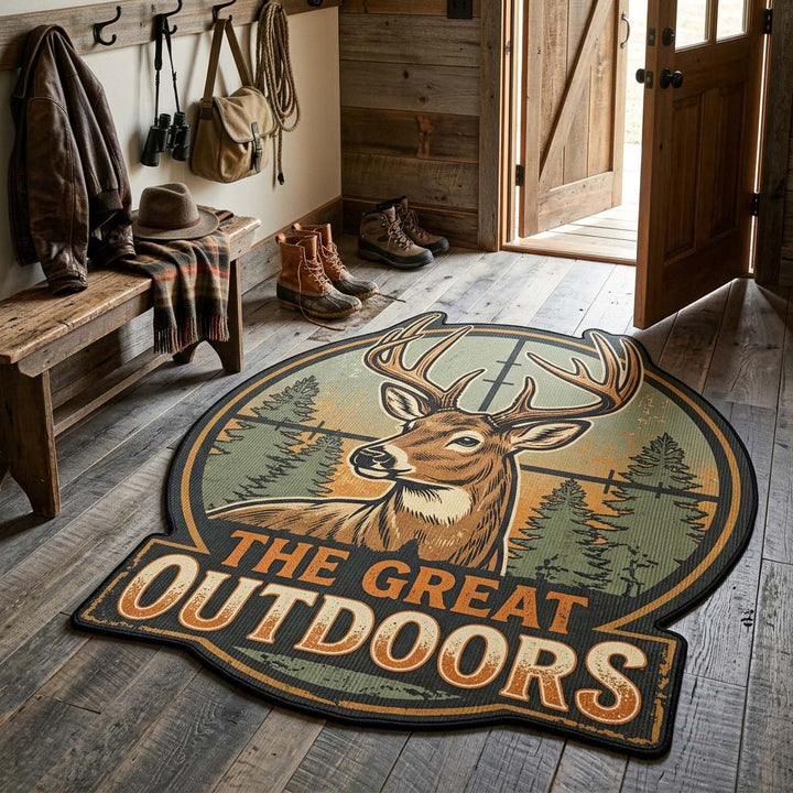 Anouk - Custom-Shaped Amber Wilderness Decorative Area Rug