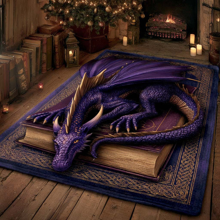 Nina Amethyst Dragon Enchanted Decorative Floor Rug
