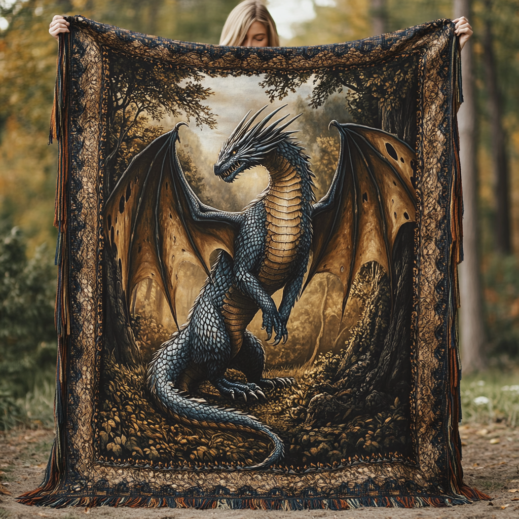 Hanne - Antique Dragonwood Quilted Blanket