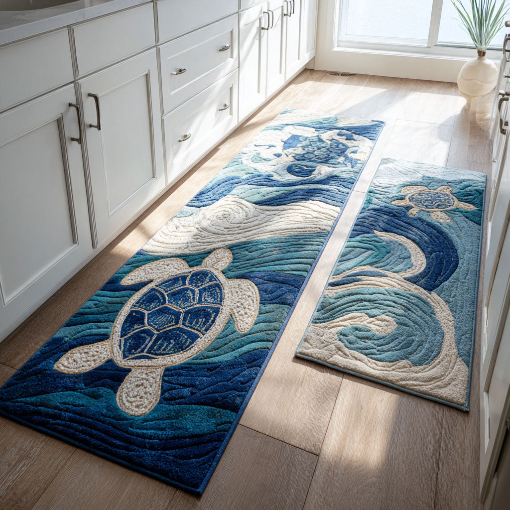 Water-Resistant Kitchen Mat - Tranquil Design