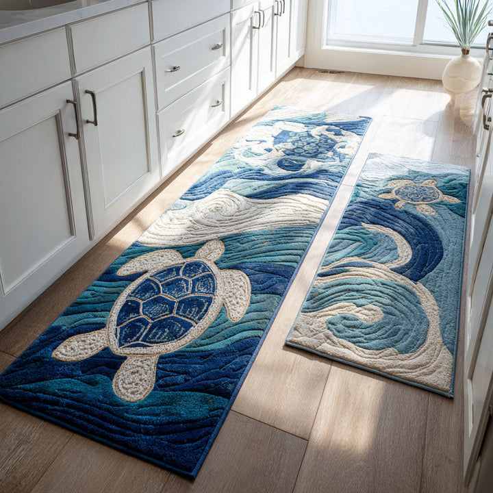 Water-Resistant Kitchen Mat - Tranquil Design