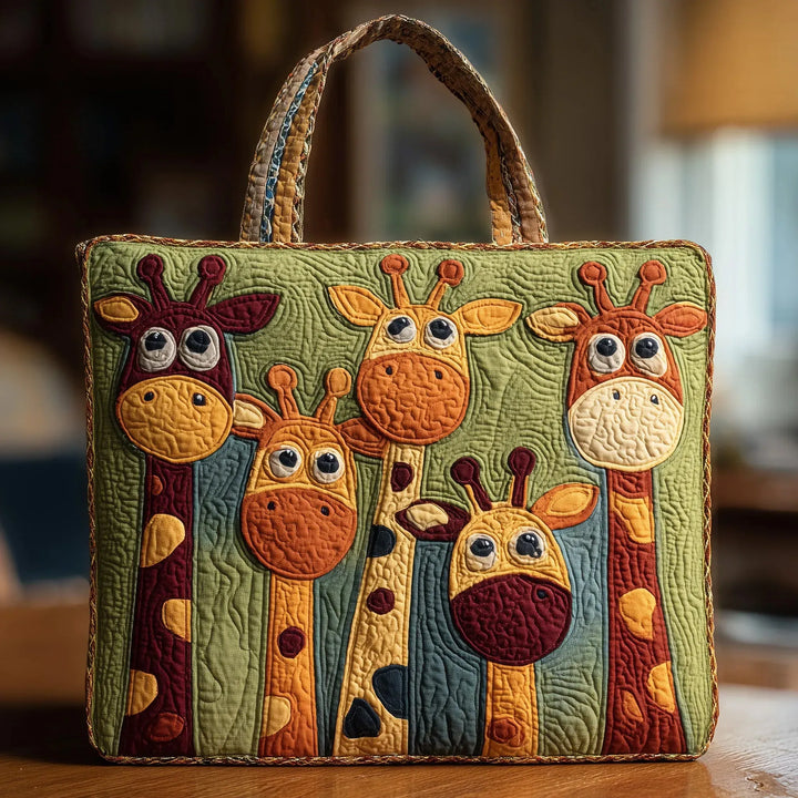 Giraffe Print Quilted Bag