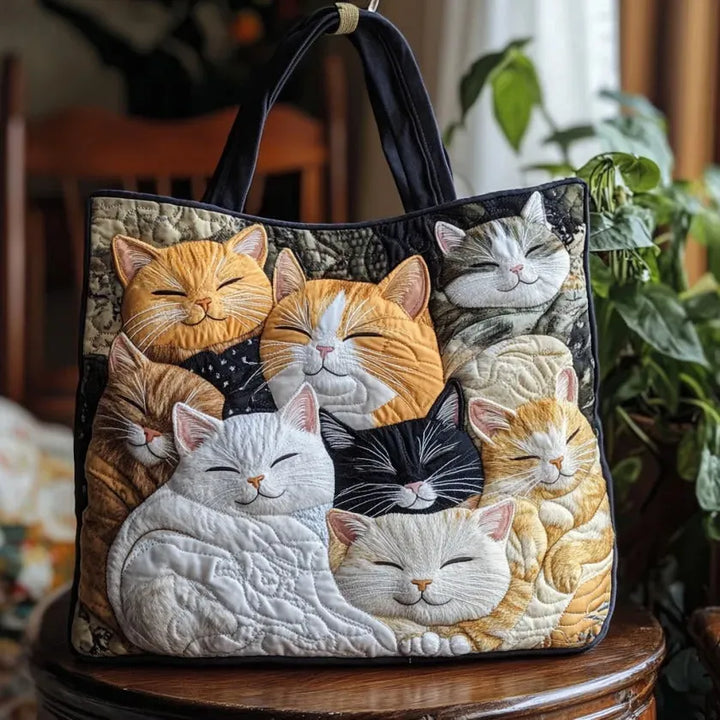 Artisan Quilted Bag - Dreamy Kittens Design