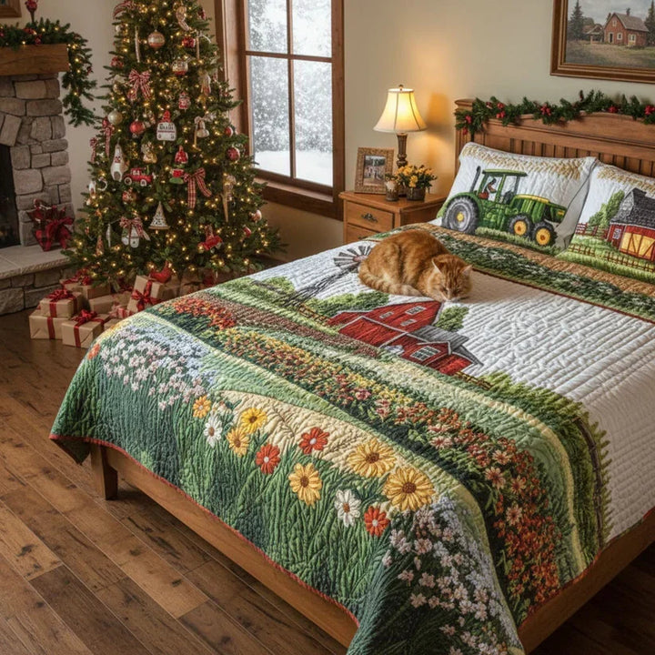 Happy Farm 3-Piece Upholstered Bed Set