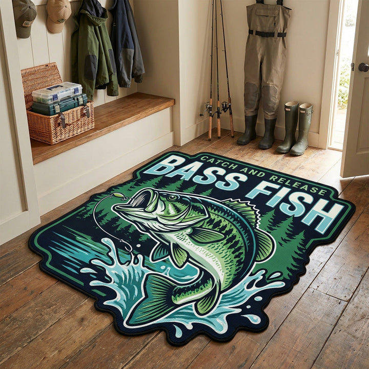 Julia - Custom-Shaped Decorative Area Rug in Splash Design