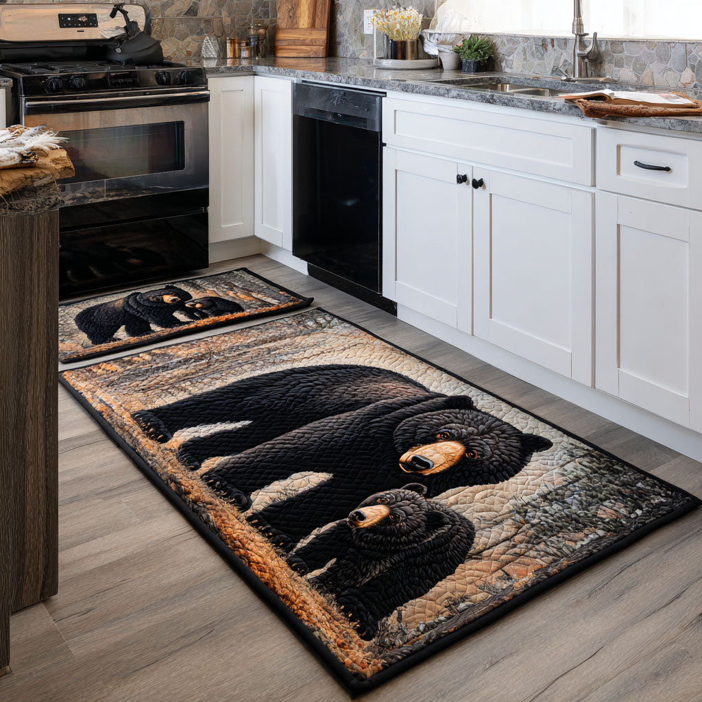 Hanne - Natural Bear and Landscape Kitchen Mat