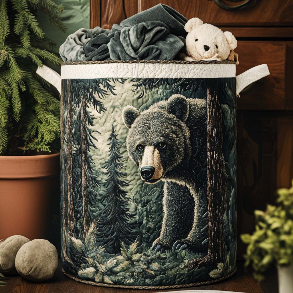 Bear Paw Pad Upholstered Laundry Basket