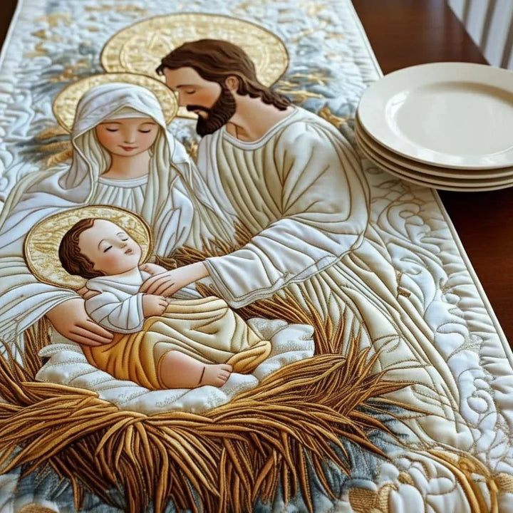 Bethlehem Light Quilted Tablecloth
