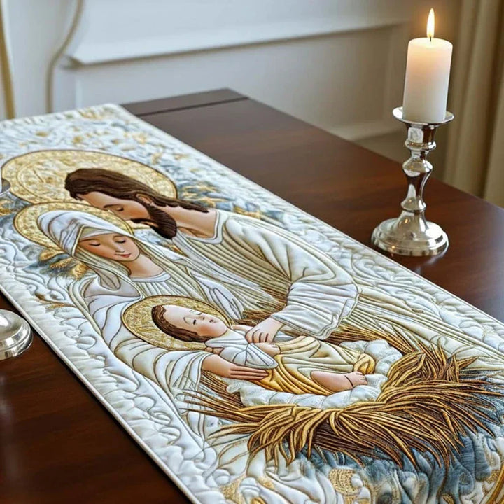 Bethlehem Light Quilted Tablecloth