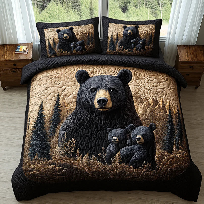 Forest Animals 3-Piece Stitched Duvet Cover Set