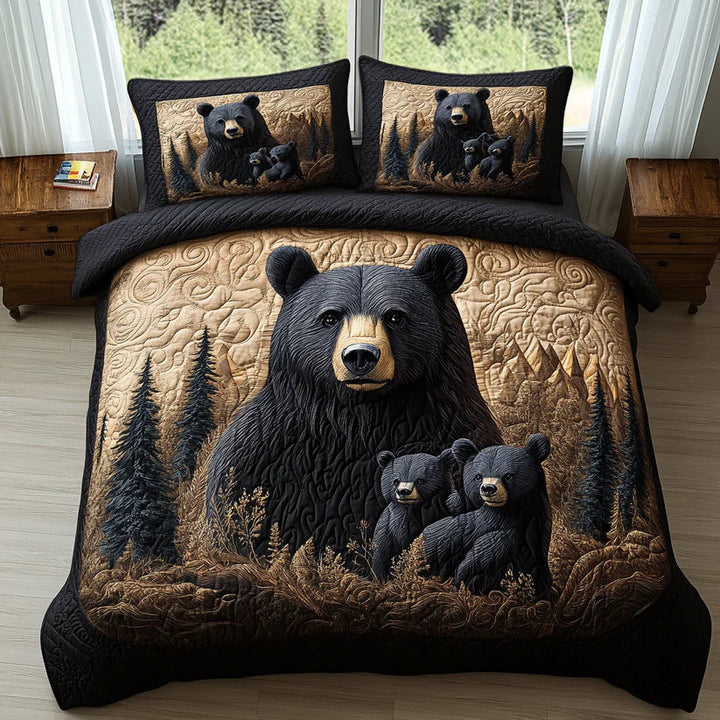 Forest Animals 3-Piece Stitched Duvet Cover Set