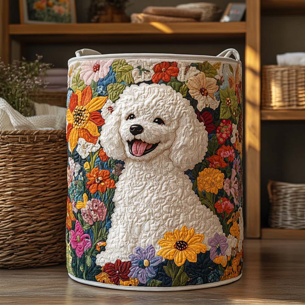 Joie des Champs Fleuris Upholstered Laundry Basket