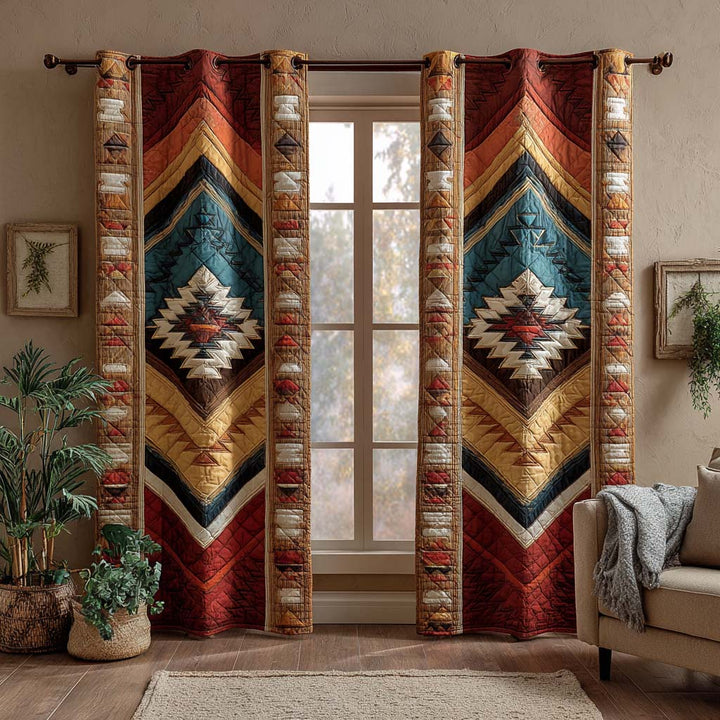 Wendy - Blue Mesa Quilted Curtains