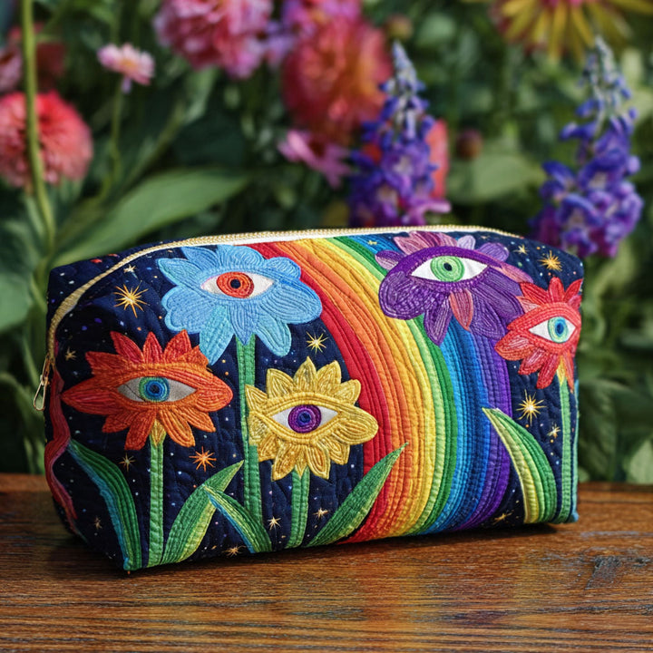 Iris - Boho Mushroom Quilted Toiletry Bag