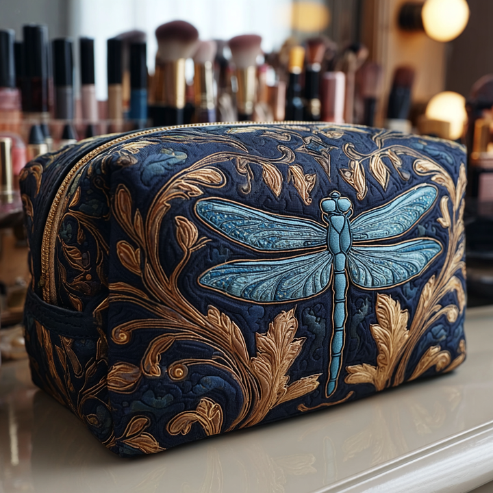 Lieze - Shiny Dragonfly Quilted Toiletry Bag