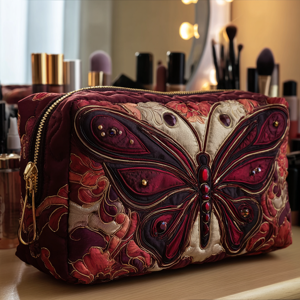 Vera - Garden of Butterflies Quilted Toiletry Bag