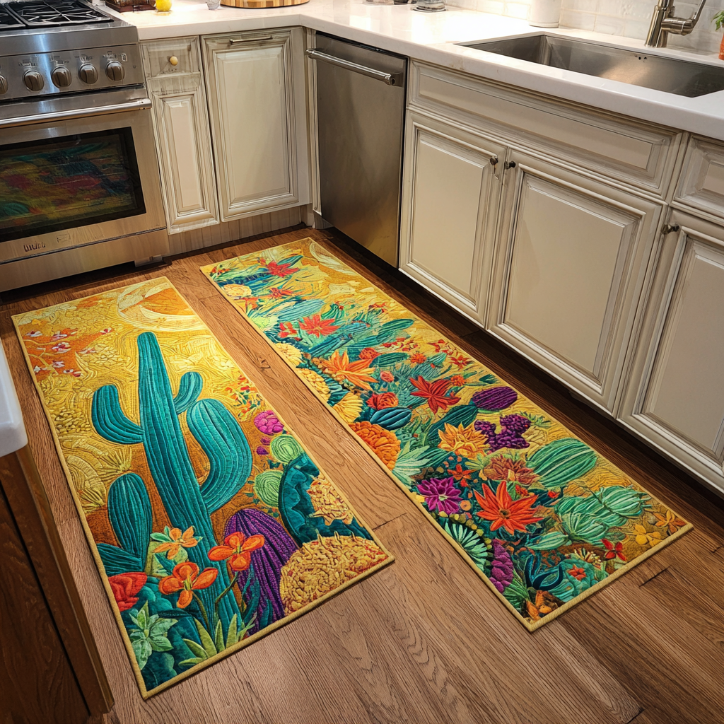 Willemijn - Kitchen Mat with Desert Landscape Design