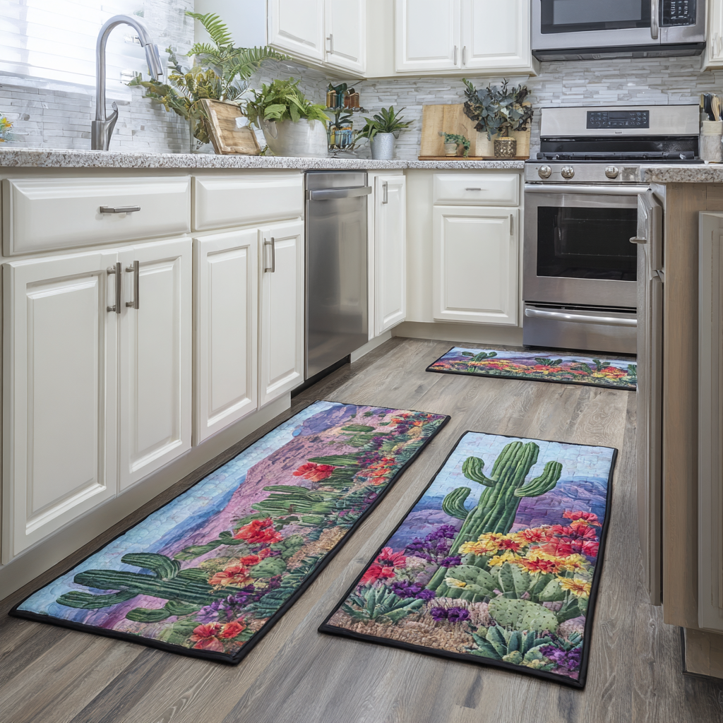 Marije - Kitchen Mat with Desert Landscape Design