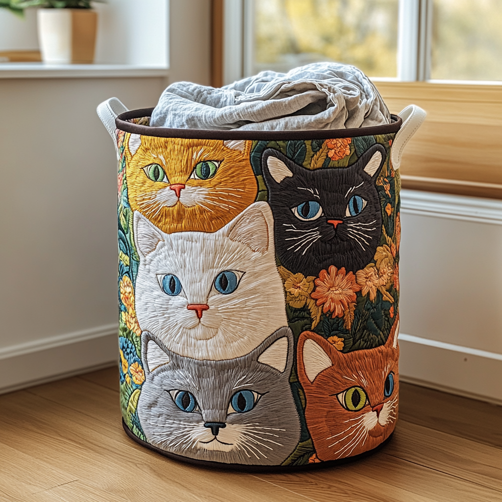 Prairie Padded Laundry Basket for Cats
