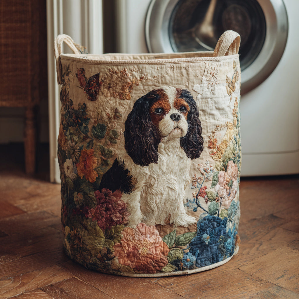 Flower Rider Upholstered Laundry Basket