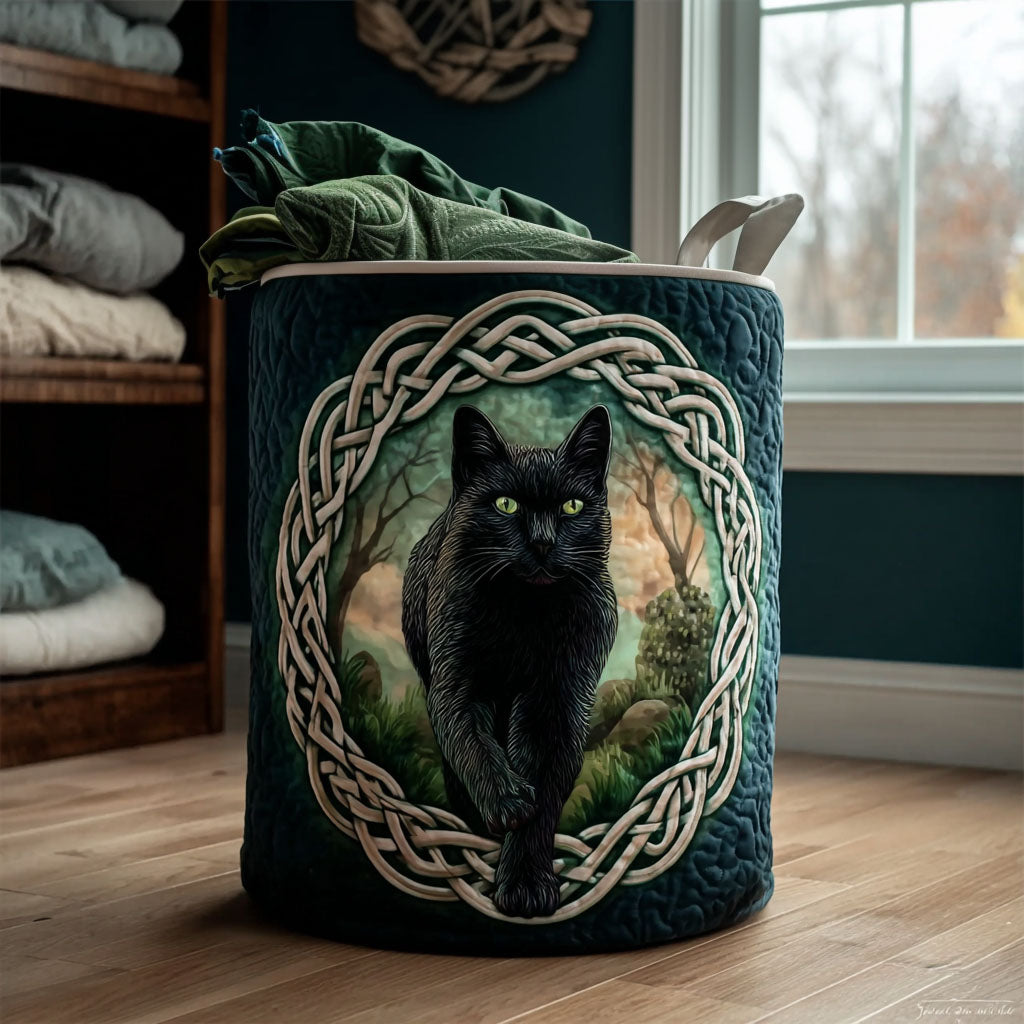 Celtic-Inspired Quilted Laundry Basket