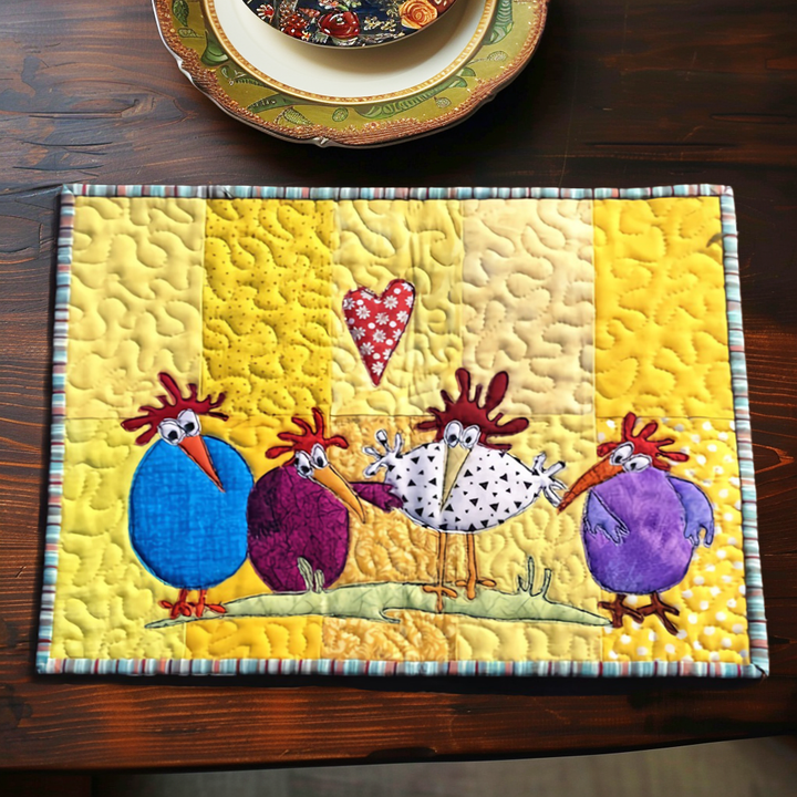 Zoë - Chicken Quilted Placemat