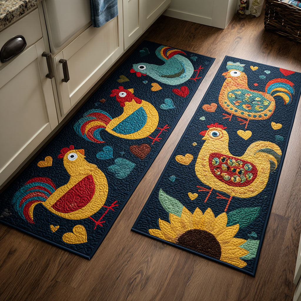 Harmke Decorative Chicken Kitchen Mat