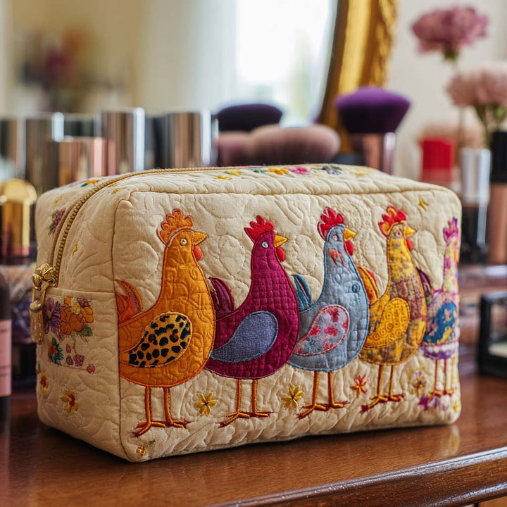 Lotte - Cheerful Chicken Quilted Toiletry Bag