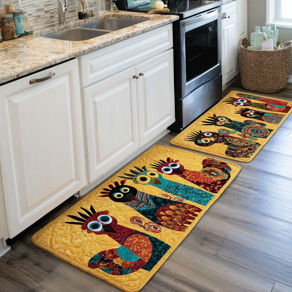 Everdina - Country Style Kitchen Mat with Chickens