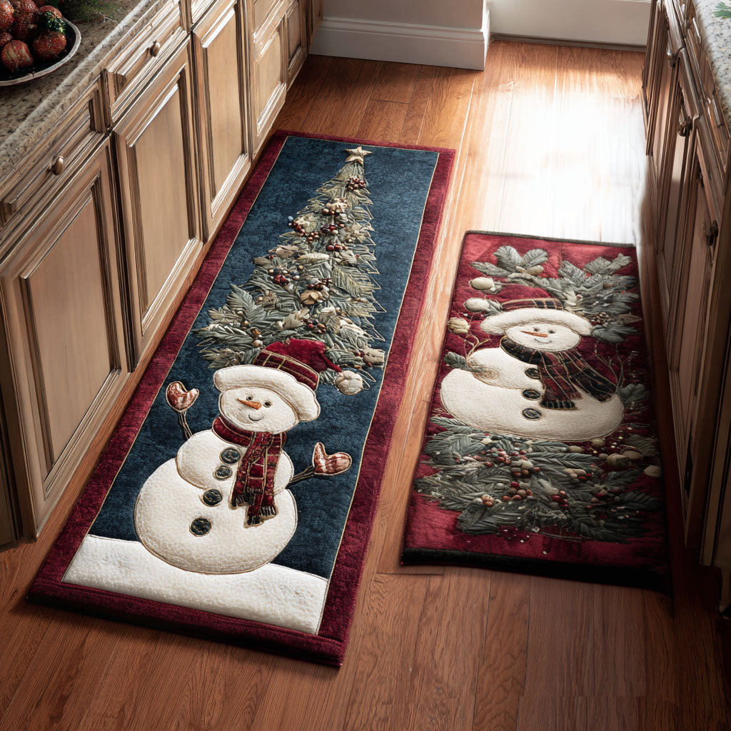 Liv - Winter Kitchen Mat with Snowy Accents