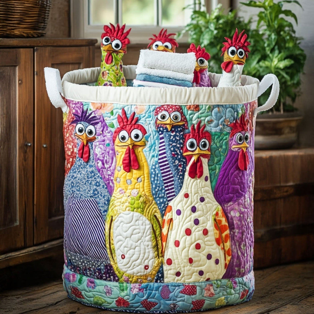 Quilted Laundry Hamper - Poule Couture