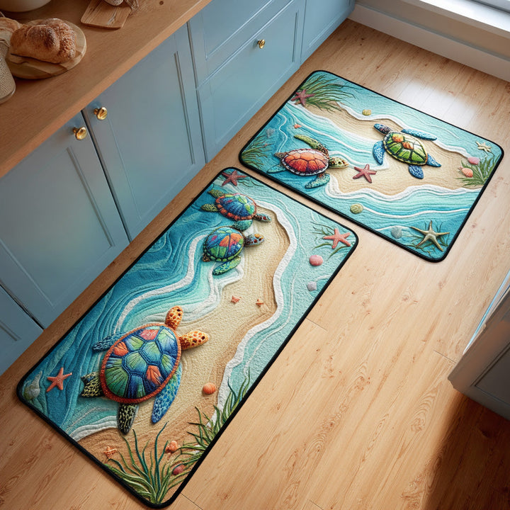 Lara Coastal Relaxing Kitchen Mat