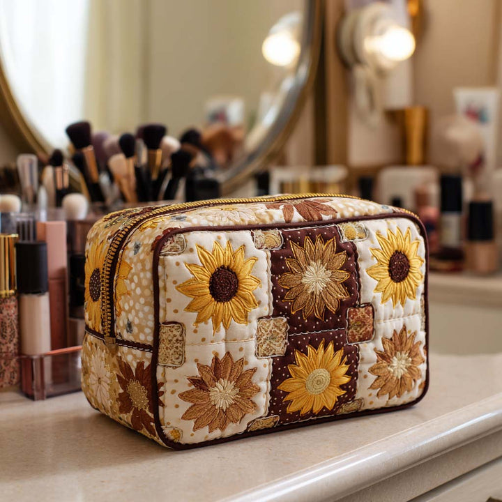 Dorothea Radiant Sun Quilted Toiletry Bag