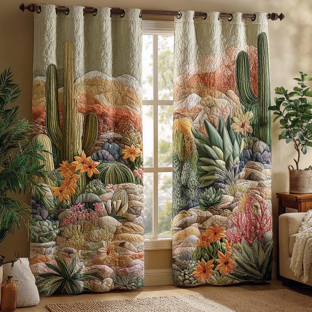 Merel - Desert Glow Horizon Padded Curtains