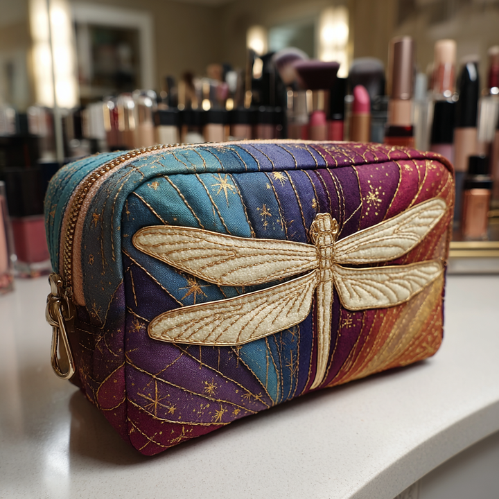 Xandra Dragonfly Quilted Toiletry Bag