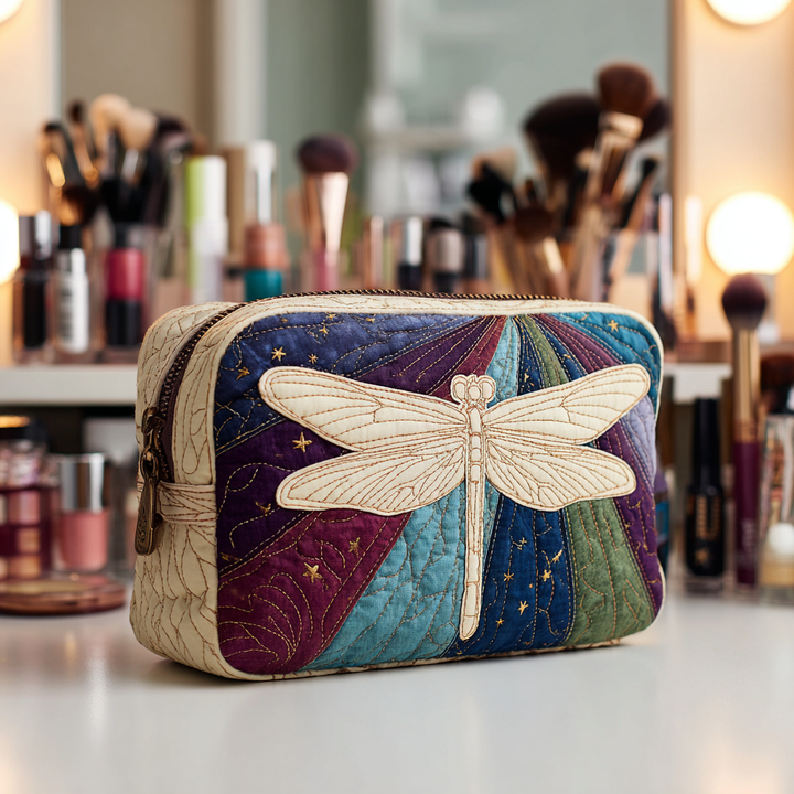Tonnie - Garden of Dragonflies Quilted Toiletry Bag