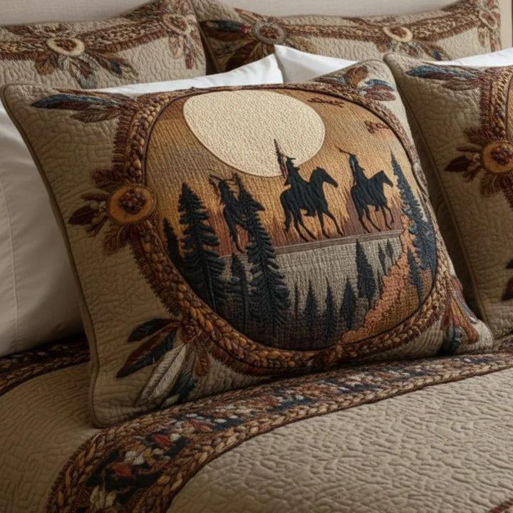 Dream Catcher Circle Quilted Pillowcase