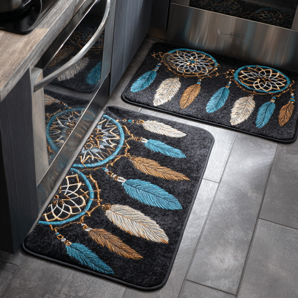 Nadia - Dreamcatcher and Sky Kitchen Mat