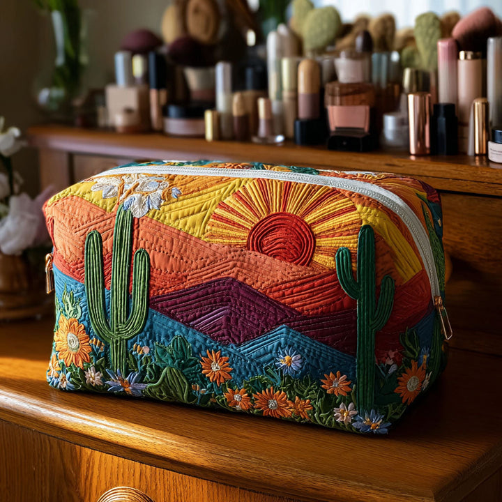 Saar - Desert Pattern Quilted Toiletry Bag
