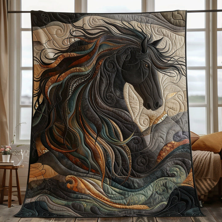 Manon - Dynamic Horse Design Quilted Blanket