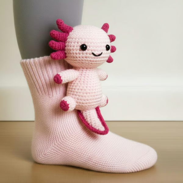 Sara's Axolotl-Themed Socks